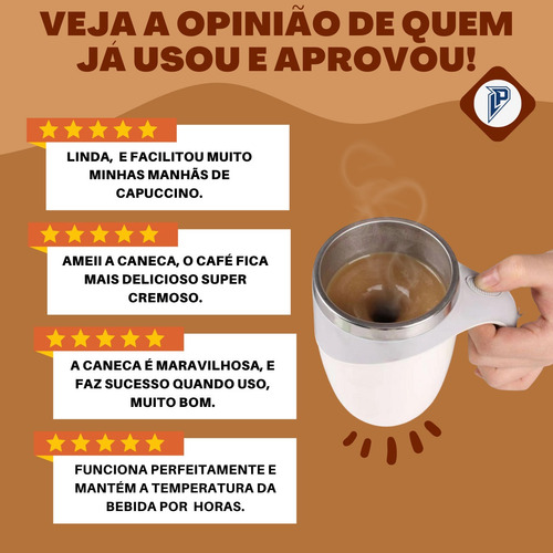 Imagem 8 de 9 de Cup Mix Caneca Térmica Magnética Copo Mixer Automático