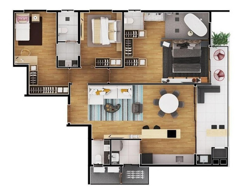 Imagem 11 de 14 de Apartamento No América Com 3 Quartos Para Venda, 161 M² - Lg7237