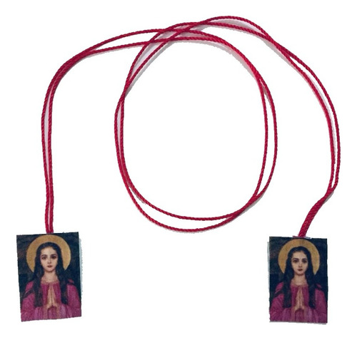 4 Collar Hilo Rojo Escapulario Santa Filomena