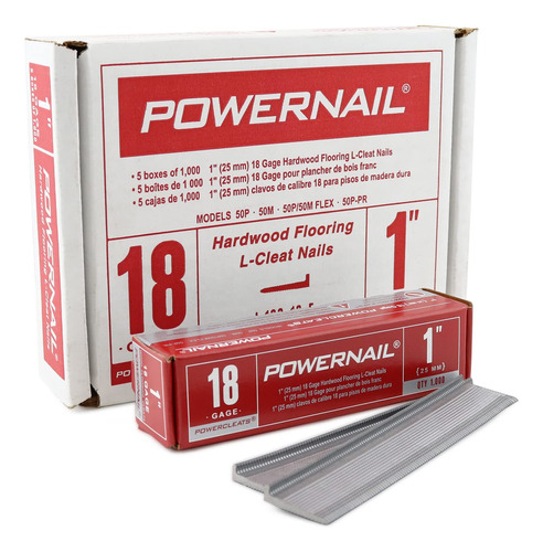 Powernail 18 Gauge Clavo Forma 1  Para Suelo Madera (1 Caja