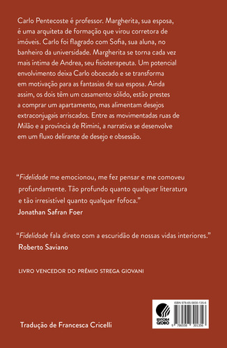 Fidelidade, de Missiroli, Marco. Editorial Biblioteca Azul, capa mole em português, 2022