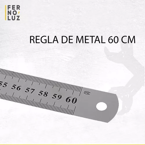 Regla Metalica 60 CM - 24 Pulgadas  Cordonería Chike - Envios a todo Chile