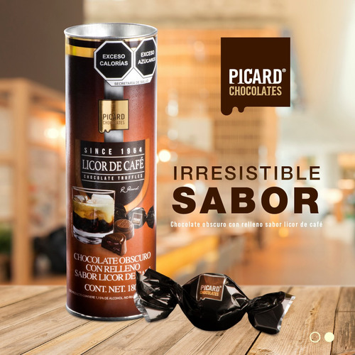 Tubo Choc Obs Sabor Licor Café 180g Picard Konnol