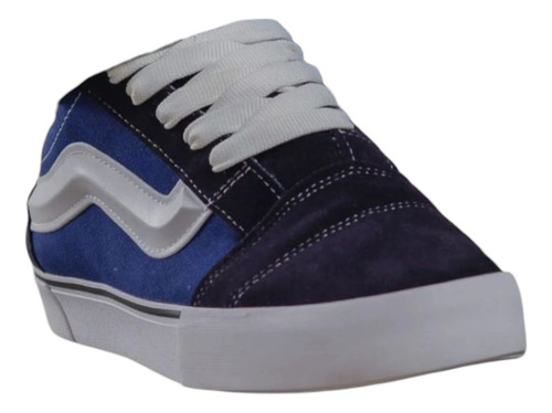Zapatillas Urbanas Clásicas Lona Gamuza Aplique 3d Van Knu