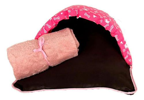 Saco De Dormir Pet Impermeavel Téo Pink 02 Pçs Manta Rosa