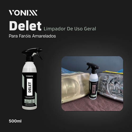 Kit Led Taytech 8000 Lúmens + Limpa Faróis Delet Vonixx