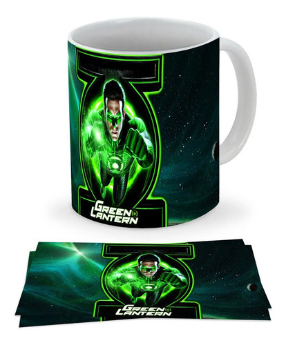 Mug Taza Green Lantern Linterna Verde Superheroe Dc Comic 3