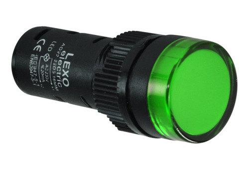 Luz Piloto Led 230v Verde 16mm Lexo