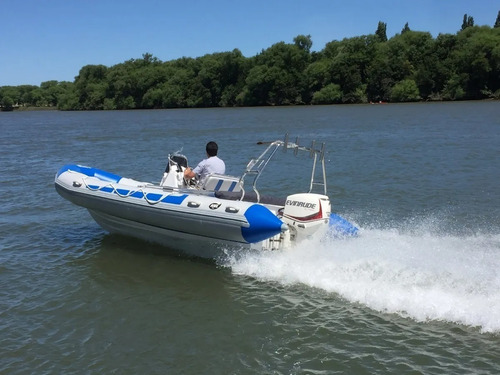 Imagen 3 de 15 de Semirrigido Kiel 5,60 Equipado Y Motor Mercury 60hp Elpt