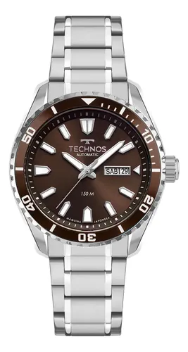 Relógio Technos 8205pe/1m Automático Acqua Diver Marrom | Frete grátis
