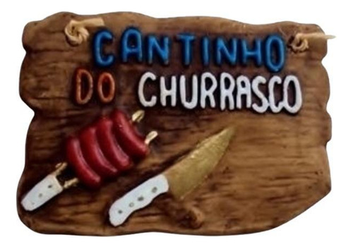 Placa Churrasco Decorativa - Cantinho Do Churrasco Linguiça