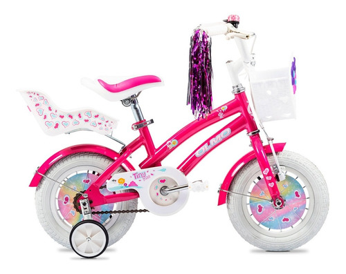 Bicicleta Infantil Olmo Tiny Pets Rodado 12 Nena Con Ruedita