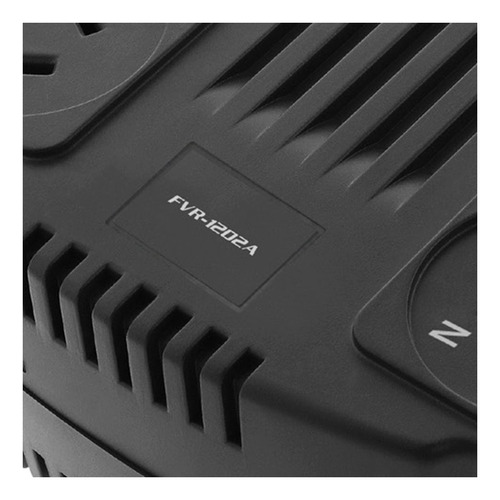 Estabilizador de tensión Forza FVR 1200VA Series FVR-1202A 1200VA entrada y salida de 220V CA negro