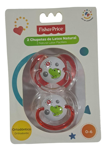 Chupete De Latex Anatomico Fisher Price 0-6m Color Coco Período De Edad 0-6 Meses