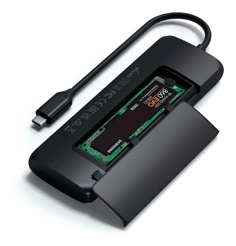Imagen 3 de 6 de Hub Adaptador Satechi Multiplicador Usb-c A Ssd Hdmi 4k Pc