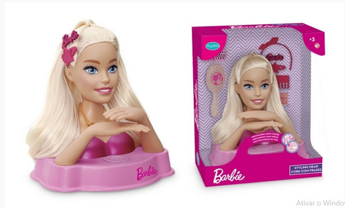 Busto Barbie Original Styling Head Fala 12 Frases Acessórios