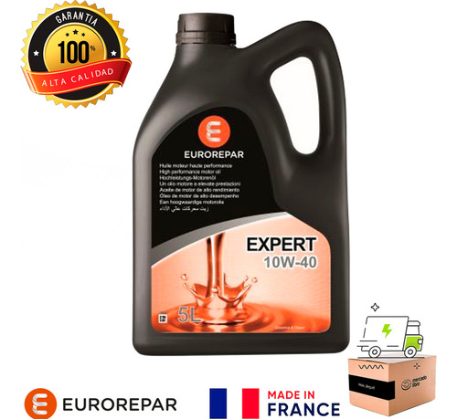 Aceite Motor Eurorepar 10w-40 Expert 5 Litros Semisintético