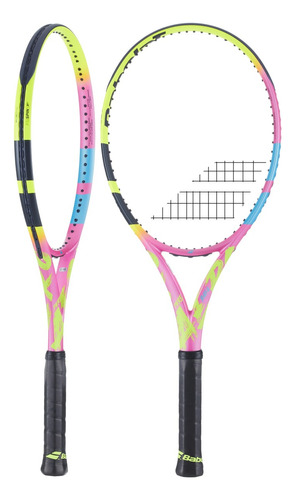 Raquete De Tenis Babolat Pure Aero Rafa 2023 - Amarelo/rosa