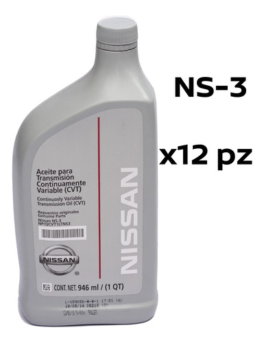 Kit 12l Aceite Transmisión Cvt Nissan Altima 2012