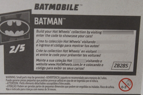 Batmobile Batman Animated Series Hotwheels