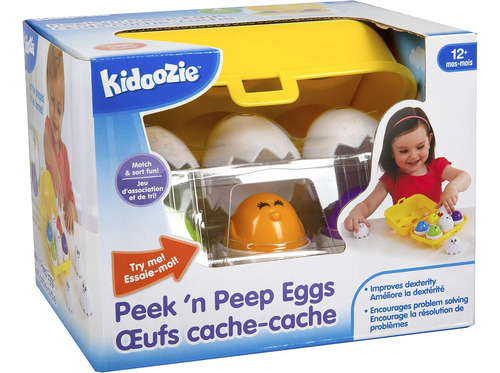 Kidoozie Peek N Peep Eggs - Juguete De Clasificación Y Apila