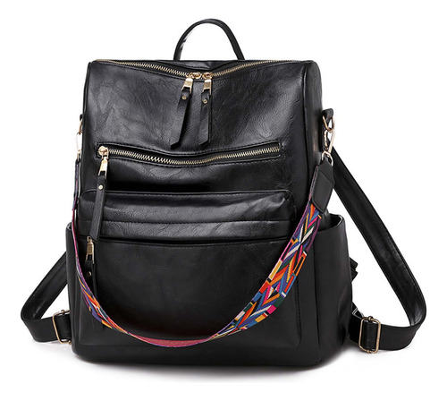 Mochila En Forma De Z Para Mujer, De Piel, Estilo Robo Y Ban
