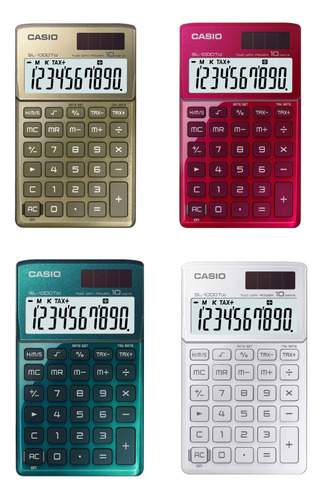 Calculadora Electronica Casio Sl-1000tw Calculo Imp Colores 
