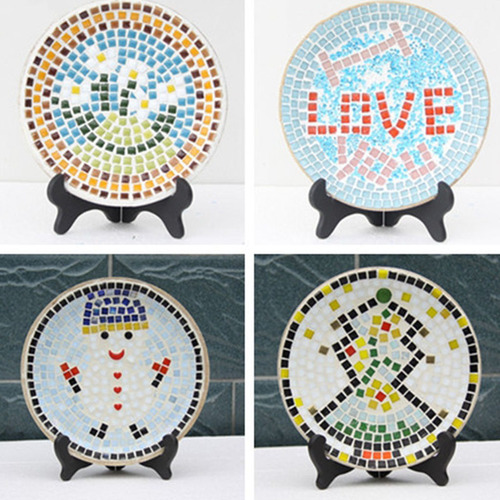 3x250 Piezas De Azulejos De Mosaico De Vidrio Transparente 