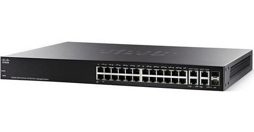 Imagen 1 de 5 de Switch Cisco Sf350-24p 24 Puertos Poe + 2 Gigabite + 2 Sfp
