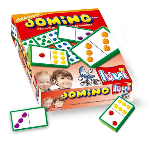 Juego De Domino Luni Fichas Mas Grandes Clasico Rex