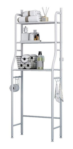 Estante Rack De Baño Poceta Con Colgador 160cm X 47cm X 25cm