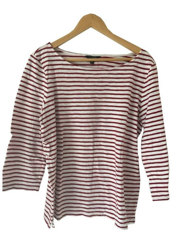 Remera Cuello Bote Importada A Rayas Banana Republic