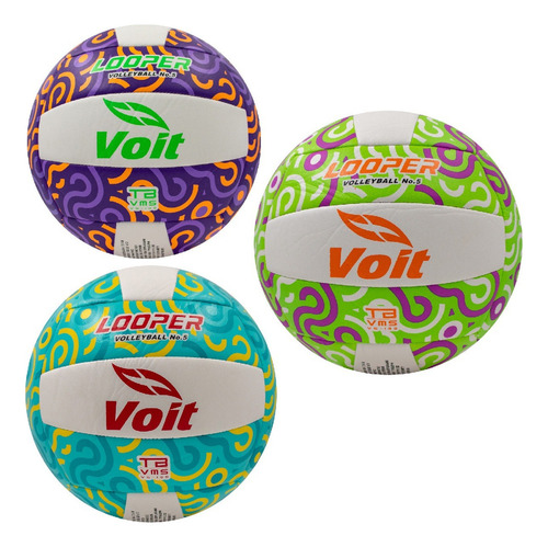 Balón Voleibol No.5 Looper Multicolor Morado, Verde O Azul Multicolor