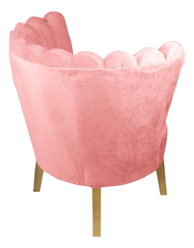 Sillón Moderno Vintage Salas Puff Bar Cafetería Hotel Color Rosa