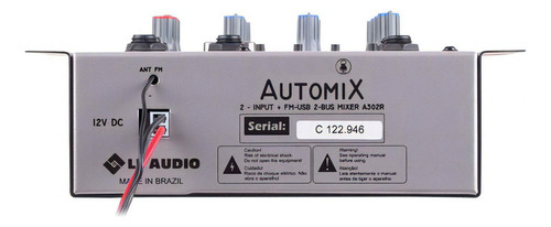 Mesa De Som 03 Canais Automix A302rbt