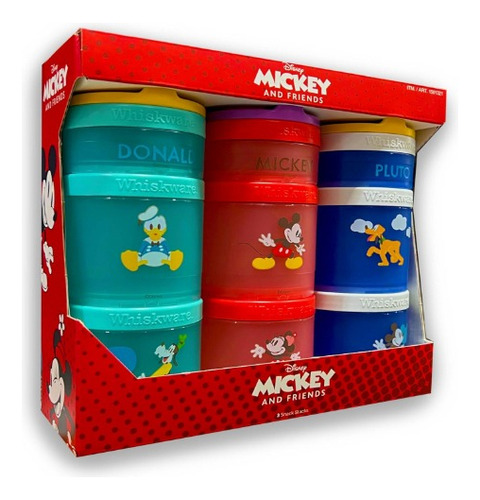 Whiskware Mickey Combo Snack Pack Lunch De Colores Color Rojo