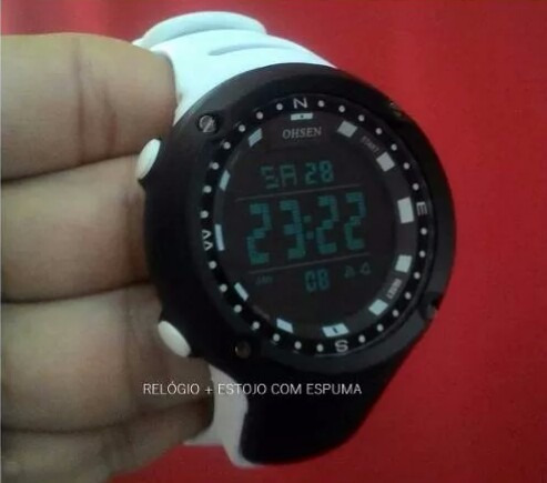 Relógio Digital Pulseira Led Pulso Masculino Feminino-branco