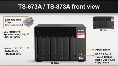 Nas Storage Qnap Ts873a 16gb Ryzen Raid +switch 5p 2.5g