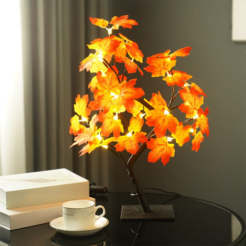 Usb Luz De Noche Led Árbol De Arce Luz Dormitorio Sala De