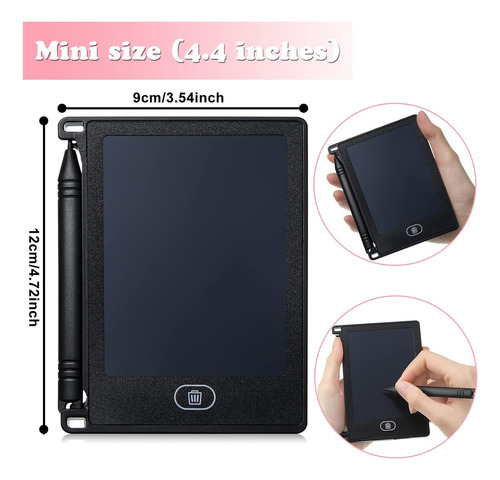 Pizarrón Mágico Tableta Miniatura De Dibujo Lcd 4 Pulgadas