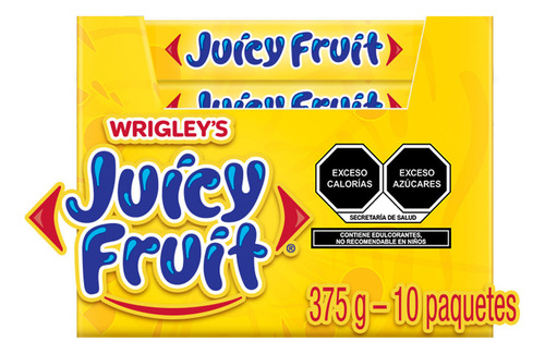 Juicy Fruit Chicle sabor frutal, 10 piezas con 15 chicles