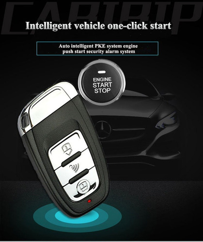 Sistema Keyless Startstop Universal Com 2 Chaves Chip Alarme