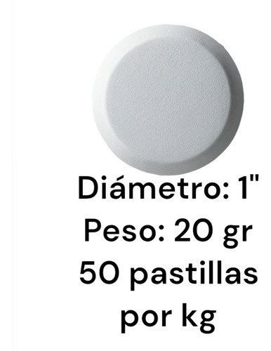 Pastilla Clorada 1 Pulgada 20 Kg.