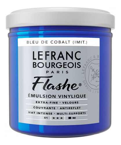Tinta Acrílica Flashe Lefranc 125ml S1 064 Cobalt Blue Hue