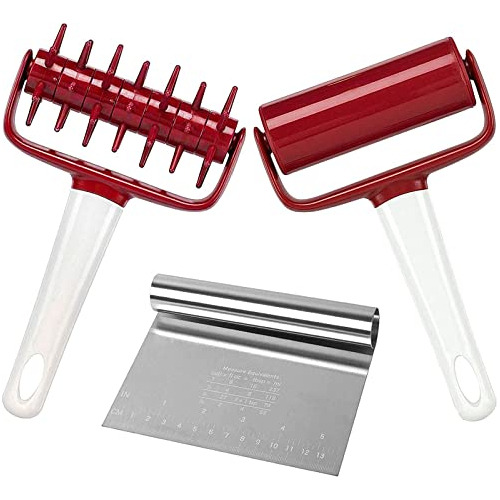 Qitdathn 3 Pcs Pizza Tool Set Including Pastry Pizza Ro...