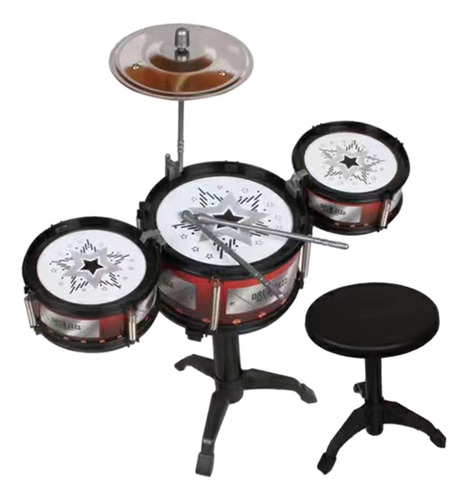 Juego De Batería De Jazz Para Niños Tambor Y Taburete S