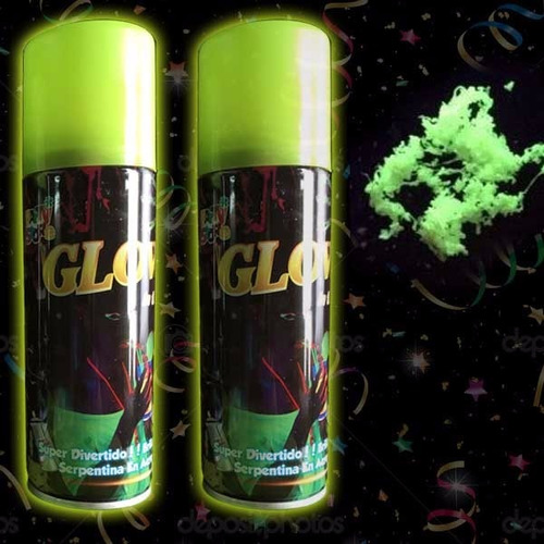 3 Serpentina Fluor En Aerosol Cotillon Carioca Glow