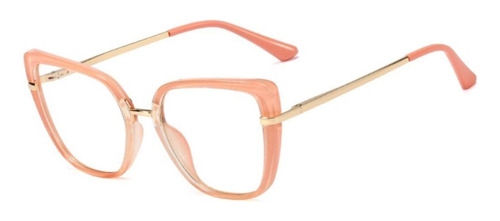 Óculos De Grau Feminino Gatinho Rosa Acetato 11 Graus