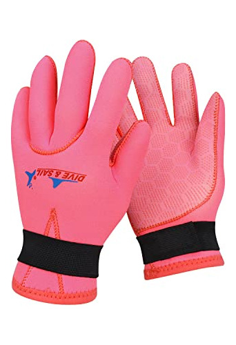 Niños Wetsuits Guantes 3mm Neoprene Anti-slip Five Finger Sc