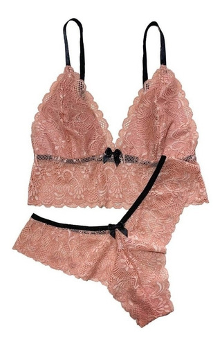 Kit 3 Conjunto Calcinha E Sutia S/ Bojo Lingerie Sexy Rd006